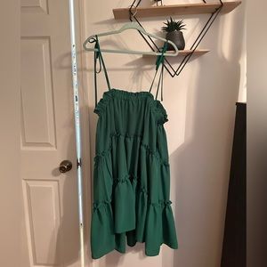 Green Boohoo dress